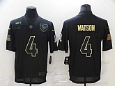 Nike Texans 4 Deshaun Watson Black 2020 Salute To Service Limited Jersey,baseball caps,new era cap wholesale,wholesale hats